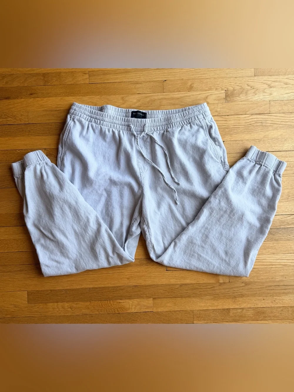 Banana Republic Linen Blend Jogger Style Pants Women’s L Euro Summer Chic Comfy